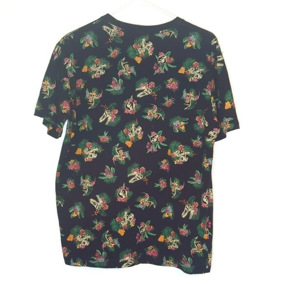 Jurassic Park Black Tropical Dinosaur Graphic T-Shirt Mens Large - Picture 2 of 5